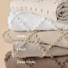 imageBedsure Boho Duvet Cover Queen Size  Grey Breathable ampamp Soft Boho Bedding Machine Washable Comforter Cover for All Seasons Includes 1 Duvet Cover 90quotx90quot with 2 Pillow Shams ampamp Zipper Closure19  Deep Khaki No Comforter