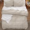 imageBedsure Boho Duvet Cover Queen Size  Grey Breathable ampamp Soft Boho Bedding Machine Washable Comforter Cover for All Seasons Includes 1 Duvet Cover 90quotx90quot with 2 Pillow Shams ampamp Zipper Closure00  Light Beige  Grid No Comforter