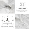 imageBedsure Boho Duvet Cover Queen Size  Grey Breathable ampamp Soft Boho Bedding Machine Washable Comforter Cover for All Seasons Includes 1 Duvet Cover 90quotx90quot with 2 Pillow Shams ampamp Zipper Closure01  White No Comforter