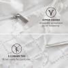 imageBedsure Boho Duvet Cover Queen Size  Grey Breathable ampamp Soft Boho Bedding Machine Washable Comforter Cover for All Seasons Includes 1 Duvet Cover 90quotx90quot with 2 Pillow Shams ampamp Zipper Closure01  White No Comforter