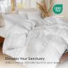 imageBedsure Boho Duvet Cover Queen Size  Grey Breathable ampamp Soft Boho Bedding Machine Washable Comforter Cover for All Seasons Includes 1 Duvet Cover 90quotx90quot with 2 Pillow Shams ampamp Zipper Closure01  White No Comforter