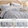 imageBedsure Boho Duvet Cover Queen Size  Grey Breathable ampamp Soft Boho Bedding Machine Washable Comforter Cover for All Seasons Includes 1 Duvet Cover 90quotx90quot with 2 Pillow Shams ampamp Zipper Closure03  Light Grey No Comforter