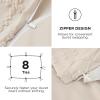 imageBedsure Boho Duvet Cover Queen Size  Grey Breathable ampamp Soft Boho Bedding Machine Washable Comforter Cover for All Seasons Includes 1 Duvet Cover 90quotx90quot with 2 Pillow Shams ampamp Zipper Closure02  Beige No Comforter