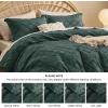 imageBedsure Boho Duvet Cover Queen Size  Grey Breathable ampamp Soft Boho Bedding Machine Washable Comforter Cover for All Seasons Includes 1 Duvet Cover 90quotx90quot with 2 Pillow Shams ampamp Zipper Closure06  Forest Green No Comforter
