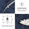 imageBedsure Boho Duvet Cover Queen Size  Grey Breathable ampamp Soft Boho Bedding Machine Washable Comforter Cover for All Seasons Includes 1 Duvet Cover 90quotx90quot with 2 Pillow Shams ampamp Zipper Closure03  Navy No Comforter