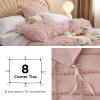 imageBedsure Boho Duvet Cover Queen Size  Grey Breathable ampamp Soft Boho Bedding Machine Washable Comforter Cover for All Seasons Includes 1 Duvet Cover 90quotx90quot with 2 Pillow Shams ampamp Zipper Closure10  Pink No Comforter