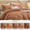 imageBedsure Boho Duvet Cover Queen Size  Grey Breathable ampamp Soft Boho Bedding Machine Washable Comforter Cover for All Seasons Includes 1 Duvet Cover 90quotx90quot with 2 Pillow Shams ampamp Zipper Closure03  Burnt Orange No Comforter