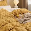 imageBedsure Boho Duvet Cover Queen Size  Grey Breathable ampamp Soft Boho Bedding Machine Washable Comforter Cover for All Seasons Includes 1 Duvet Cover 90quotx90quot with 2 Pillow Shams ampamp Zipper Closure15  Mustard Yellow No Comforter