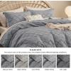 imageBedsure Boho Duvet Cover Queen Size  Grey Breathable ampamp Soft Boho Bedding Machine Washable Comforter Cover for All Seasons Includes 1 Duvet Cover 90quotx90quot with 2 Pillow Shams ampamp Zipper Closure12  Grey No Comforter