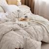 imageBedsure Boho Duvet Cover Queen Size  Grey Breathable ampamp Soft Boho Bedding Machine Washable Comforter Cover for All Seasons Includes 1 Duvet Cover 90quotx90quot with 2 Pillow Shams ampamp Zipper Closure02  Beige No Comforter