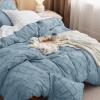 imageBedsure Boho Duvet Cover Queen Size  Grey Breathable ampamp Soft Boho Bedding Machine Washable Comforter Cover for All Seasons Includes 1 Duvet Cover 90quotx90quot with 2 Pillow Shams ampamp Zipper Closure11  Mineral Blueno Comforter