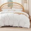 imageBedsure Boho Duvet Cover Queen Size  Grey Breathable ampamp Soft Boho Bedding Machine Washable Comforter Cover for All Seasons Includes 1 Duvet Cover 90quotx90quot with 2 Pillow Shams ampamp Zipper Closure01  White No Comforter