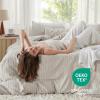 imageBedsure Boho Duvet Cover Queen Size  Grey Breathable ampamp Soft Boho Bedding Machine Washable Comforter Cover for All Seasons Includes 1 Duvet Cover 90quotx90quot with 2 Pillow Shams ampamp Zipper Closure35  Grey  Stripe No Comforter