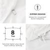 imageBedsure Boho Duvet Cover Queen Size  Grey Breathable ampamp Soft Boho Bedding Machine Washable Comforter Cover for All Seasons Includes 1 Duvet Cover 90quotx90quot with 2 Pillow Shams ampamp Zipper Closure01  White No Comforter