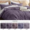 imageBedsure Boho Duvet Cover Queen Size  Grey Breathable ampamp Soft Boho Bedding Machine Washable Comforter Cover for All Seasons Includes 1 Duvet Cover 90quotx90quot with 2 Pillow Shams ampamp Zipper Closure11  Grayish Purple No Comforter