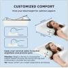 imageBedsure Cervical Neck Pillow for Sleeping Memory Foam with CoolTouch Ice Pillowcases Ergonomic Contour Pain Relief Orthopedic Pillow for Neck Support for Side Back Stomach Sleepers Blue