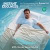 imageBedsure Cold Blankets for Sleeping  Lightweight Summer Blanket Queen Size for Bed Cooling Ice Breathable DoubleSided Bedding Essentials for Hot Sleepers as Gifts Blue 90x90 InchesMoonbeamIvory