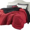 imageBedsure Comforters Queen Size Duvet Insert All Season Bed Comforter Quilted Down Alternative Duvet Box Stitched Comforter with Corner Tabs Machine Washable 88 x 88 Inches WhiteBlackRed
