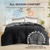 imageBedsure Comforters Queen Size Duvet Insert All Season Bed Comforter Quilted Down Alternative Duvet Box Stitched Comforter with Corner Tabs Machine Washable 88 x 88 Inches WhiteBlackGrey