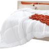 imageBedsure Comforters Queen Size Duvet Insert All Season Bed Comforter Quilted Down Alternative Duvet Box Stitched Comforter with Corner Tabs Machine Washable 88 x 88 Inches WhiteWhite