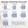 imageBedsure Comforters Queen Size Duvet Insert All Season Bed Comforter Quilted Down Alternative Duvet Box Stitched Comforter with Corner Tabs Machine Washable 88 x 88 Inches WhiteNavy BlueBlue