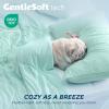imageBedsure Cooling Comforter King Size Cooling Blankets for Hot Sleepers QMaxampgt042 Breathable Cooling Blanket for Night Sweats AllSeason Lightweight Comforter 104quotx90quot WhiteGreen