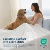 imageBedsure Cooling Comforter Queen Size  GentleSoft Moisture Wicking Cooling Blanket for Hot Sleepers Breathable Lightweight Duvet Insert DualSided Summer Blanket White 88x88 InchesWhite