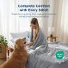 imageBedsure Cooling Comforter Queen Size  GentleSoft Moisture Wicking Cooling Blanket for Hot Sleepers Breathable Lightweight Duvet Insert DualSided Summer Blanket White 88x88 InchesGray