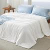 imageBedsure Cooling Comforter Queen Size  GentleSoft Moisture Wicking Cooling Blanket for Hot Sleepers Breathable Lightweight Duvet Insert DualSided Summer Blanket White 88x88 InchesWhite