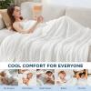 imageBedsure Cooling Comforter Queen Size  GentleSoft Moisture Wicking Cooling Blanket for Hot Sleepers Breathable Lightweight Duvet Insert DualSided Summer Blanket White 88x88 InchesWhite