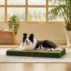imageBedsure Cooling Dog Bed for Crate  Large Orthopedic Flat Puppy Beds with Removable Washable Cover Egg Crate Foam Pet Mat Suitable for Pet Up to 50 lbsDark Green