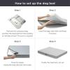imageBedsure Cooling Dog Bed for Crate  Large Orthopedic Flat Puppy Beds with Removable Washable Cover Egg Crate Foam Pet Mat Suitable for Pet Up to 50 lbsLight Grey