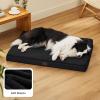 imageBedsure Cooling Dog Bed for Crate  Large Orthopedic Flat Puppy Beds with Removable Washable Cover Egg Crate Foam Pet Mat Suitable for Pet Up to 50 lbsBlack