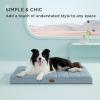 imageBedsure Cooling Dog Bed for Crate  Large Orthopedic Flat Puppy Beds with Removable Washable Cover Egg Crate Foam Pet Mat Suitable for Pet Up to 50 lbsCooling Blue
