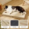 imageBedsure Cooling Dog Bed for Crate  Large Orthopedic Flat Puppy Beds with Removable Washable Cover Egg Crate Foam Pet Mat Suitable for Pet Up to 50 lbsKhaki