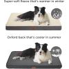 imageBedsure Cooling Dog Bed for Crate  Large Orthopedic Flat Puppy Beds with Removable Washable Cover Egg Crate Foam Pet Mat Suitable for Pet Up to 50 lbsDenim Blue