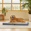 imageBedsure Cooling Dog Bed for Crate  Large Orthopedic Flat Puppy Beds with Removable Washable Cover Egg Crate Foam Pet Mat Suitable for Pet Up to 50 lbsLight Grey