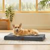 imageBedsure Cooling Dog Bed for Crate  Large Orthopedic Flat Puppy Beds with Removable Washable Cover Egg Crate Foam Pet Mat Suitable for Pet Up to 50 lbsDark Grey