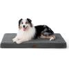 imageBedsure Cooling Dog Bed for Crate  Large Orthopedic Flat Puppy Beds with Removable Washable Cover Egg Crate Foam Pet Mat Suitable for Pet Up to 50 lbsDark Grey