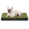 imageBedsure Cooling Dog Bed for Crate  Large Orthopedic Flat Puppy Beds with Removable Washable Cover Egg Crate Foam Pet Mat Suitable for Pet Up to 50 lbsDark Green
