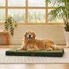 imageBedsure Cooling Dog Bed for Crate  Large Orthopedic Flat Puppy Beds with Removable Washable Cover Egg Crate Foam Pet Mat Suitable for Pet Up to 50 lbsDark Green