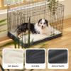 imageBedsure Cooling Dog Bed for Crate  Large Orthopedic Flat Puppy Beds with Removable Washable Cover Egg Crate Foam Pet Mat Suitable for Pet Up to 50 lbsGrey