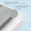 imageBedsure Cooling Dog Bed for Crate  Large Orthopedic Flat Puppy Beds with Removable Washable Cover Egg Crate Foam Pet Mat Suitable for Pet Up to 50 lbsCooling Grey