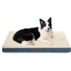 imageBedsure Cooling Dog Bed for Crate  Large Orthopedic Flat Puppy Beds with Removable Washable Cover Egg Crate Foam Pet Mat Suitable for Pet Up to 50 lbsDenim Blue