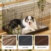 imageBedsure Cooling Dog Bed for Crate  Large Orthopedic Flat Puppy Beds with Removable Washable Cover Egg Crate Foam Pet Mat Suitable for Pet Up to 50 lbsBrown