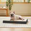 imageBedsure Cooling Dog Bed for Crate  Large Orthopedic Flat Puppy Beds with Removable Washable Cover Egg Crate Foam Pet Mat Suitable for Pet Up to 50 lbsGrey