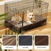 imageBedsure Cooling Dog Bed for Crate  Large Orthopedic Flat Puppy Beds with Removable Washable Cover Egg Crate Foam Pet Mat Suitable for Pet Up to 50 lbsBrown