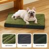 imageBedsure Cooling Dog Bed for Crate  Large Orthopedic Flat Puppy Beds with Removable Washable Cover Egg Crate Foam Pet Mat Suitable for Pet Up to 50 lbsDark Green