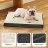 imageBedsure Cooling Dog Bed for Crate  Large Orthopedic Flat Puppy Beds with Removable Washable Cover Egg Crate Foam Pet Mat Suitable for Pet Up to 50 lbsGrey