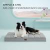 imageBedsure Cooling Dog Bed for Crate  Large Orthopedic Flat Puppy Beds with Removable Washable Cover Egg Crate Foam Pet Mat Suitable for Pet Up to 50 lbsCooling Grey
